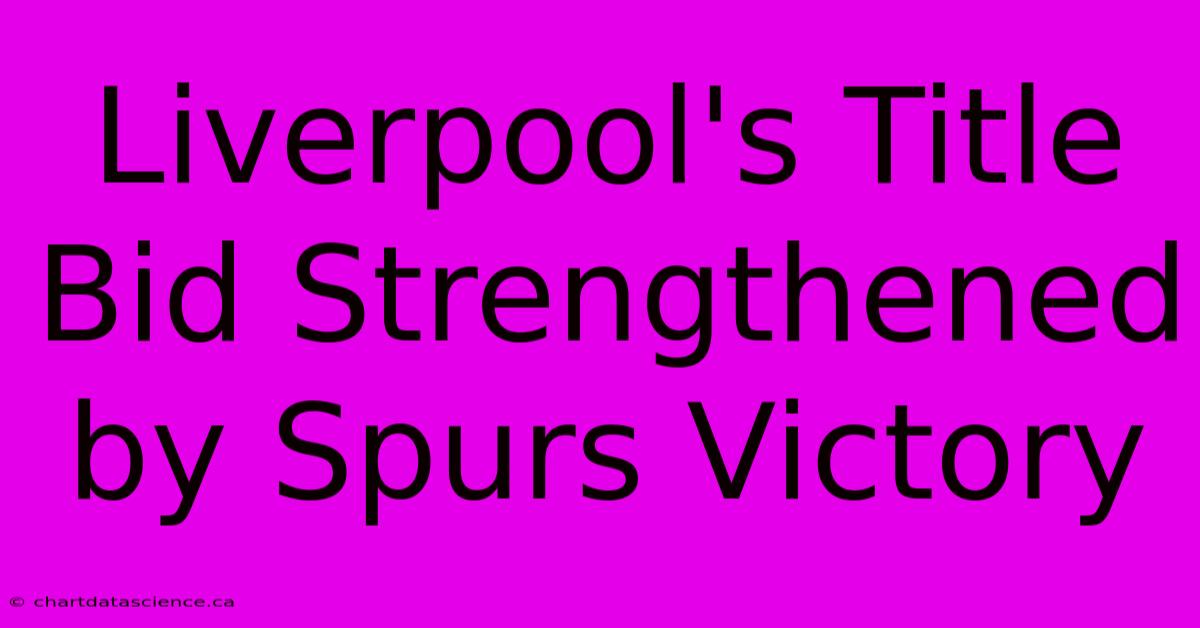 Liverpool's Title Bid Strengthened By Spurs Victory