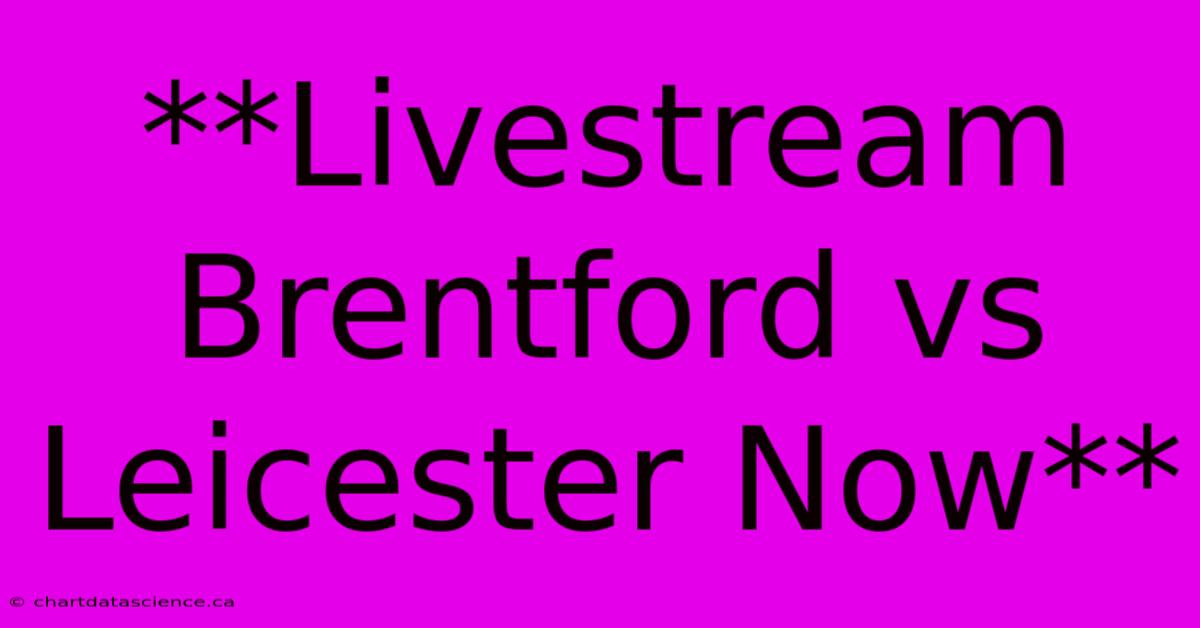 **Livestream Brentford Vs Leicester Now**