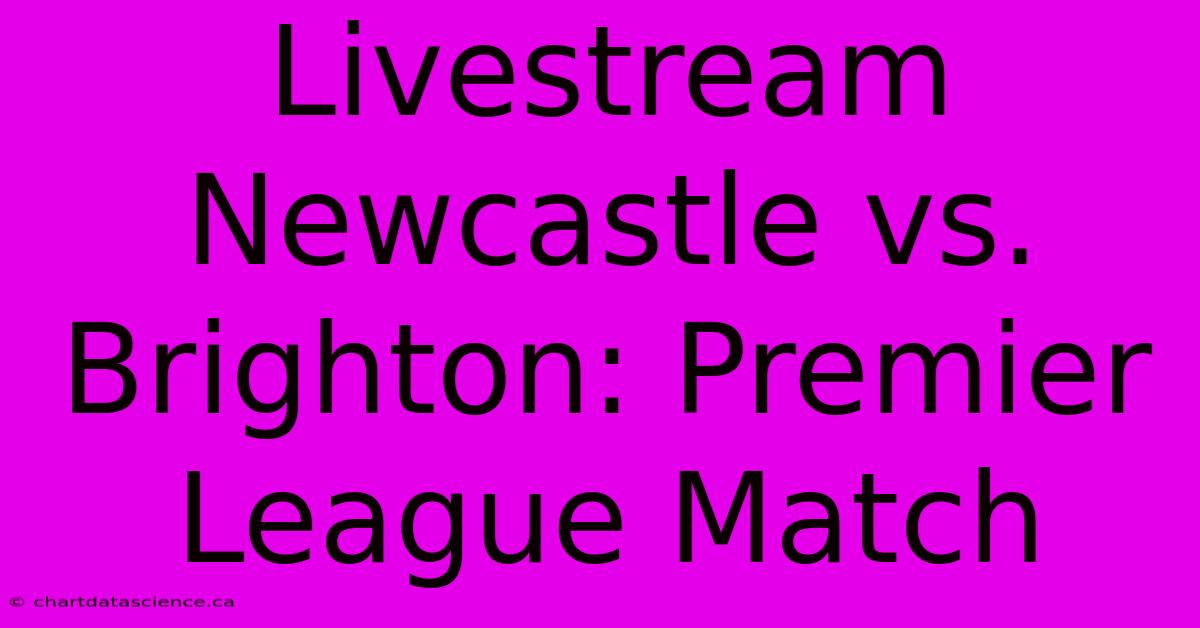 Livestream Newcastle Vs. Brighton: Premier League Match