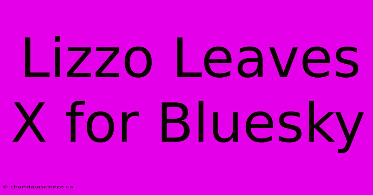 Lizzo Leaves X For Bluesky