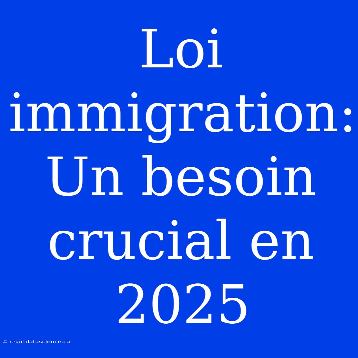 Loi Immigration: Un Besoin Crucial En 2025