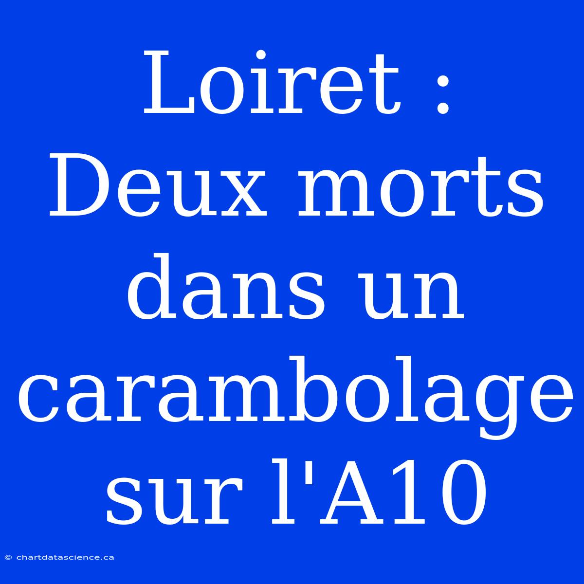 Loiret : Deux Morts Dans Un Carambolage Sur L'A10