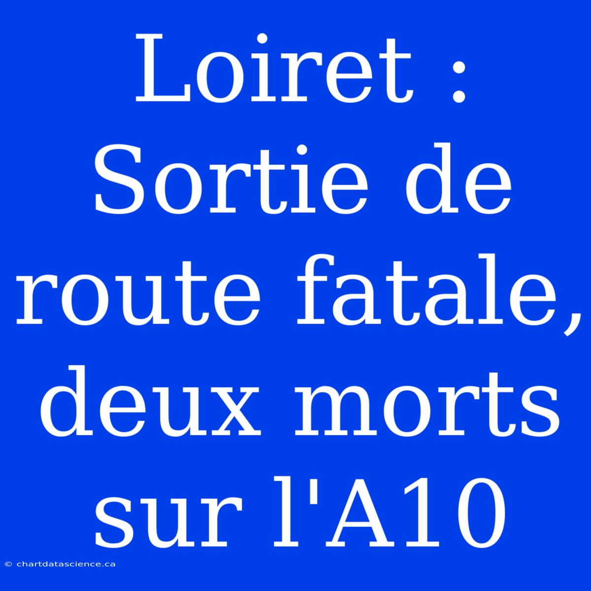 Loiret : Sortie De Route Fatale, Deux Morts Sur L'A10