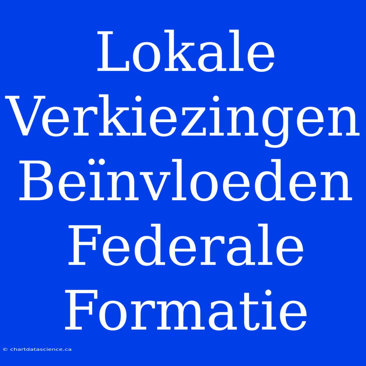 Lokale Verkiezingen Beïnvloeden Federale Formatie