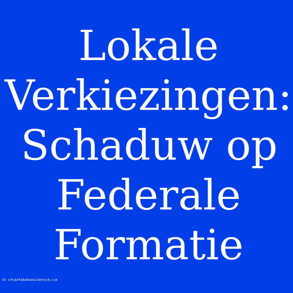 Lokale Verkiezingen: Schaduw Op Federale Formatie