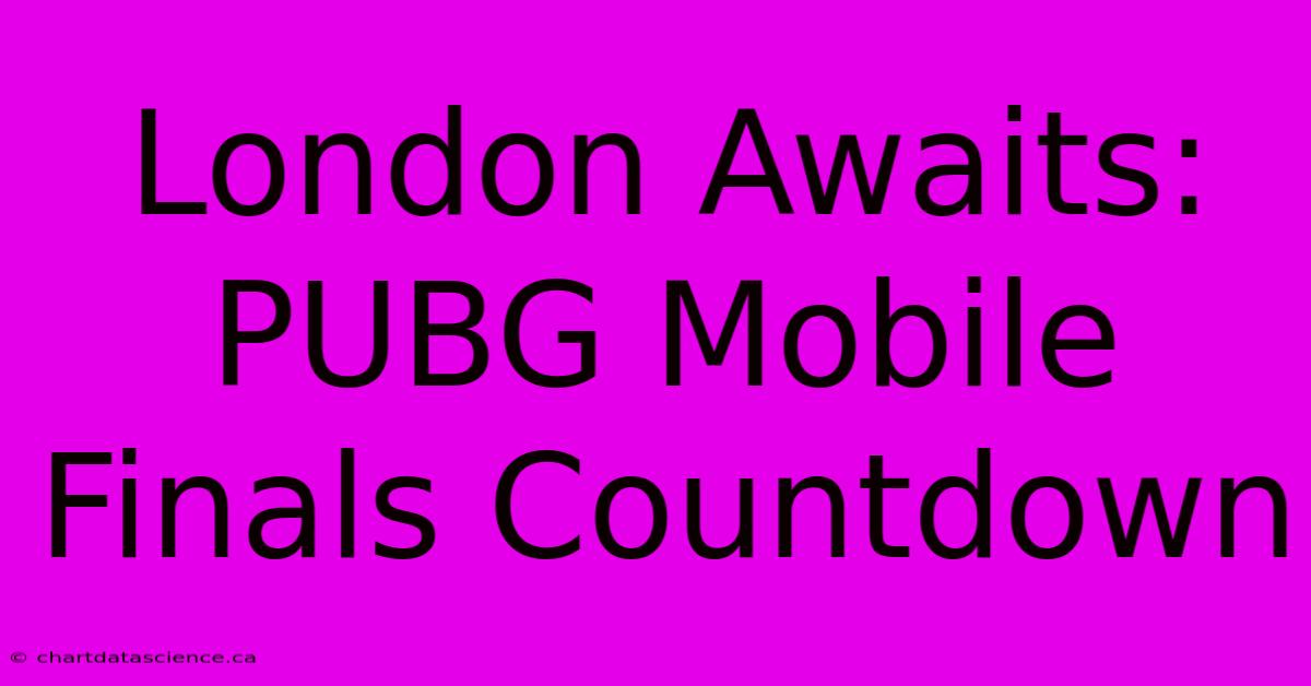 London Awaits: PUBG Mobile Finals Countdown