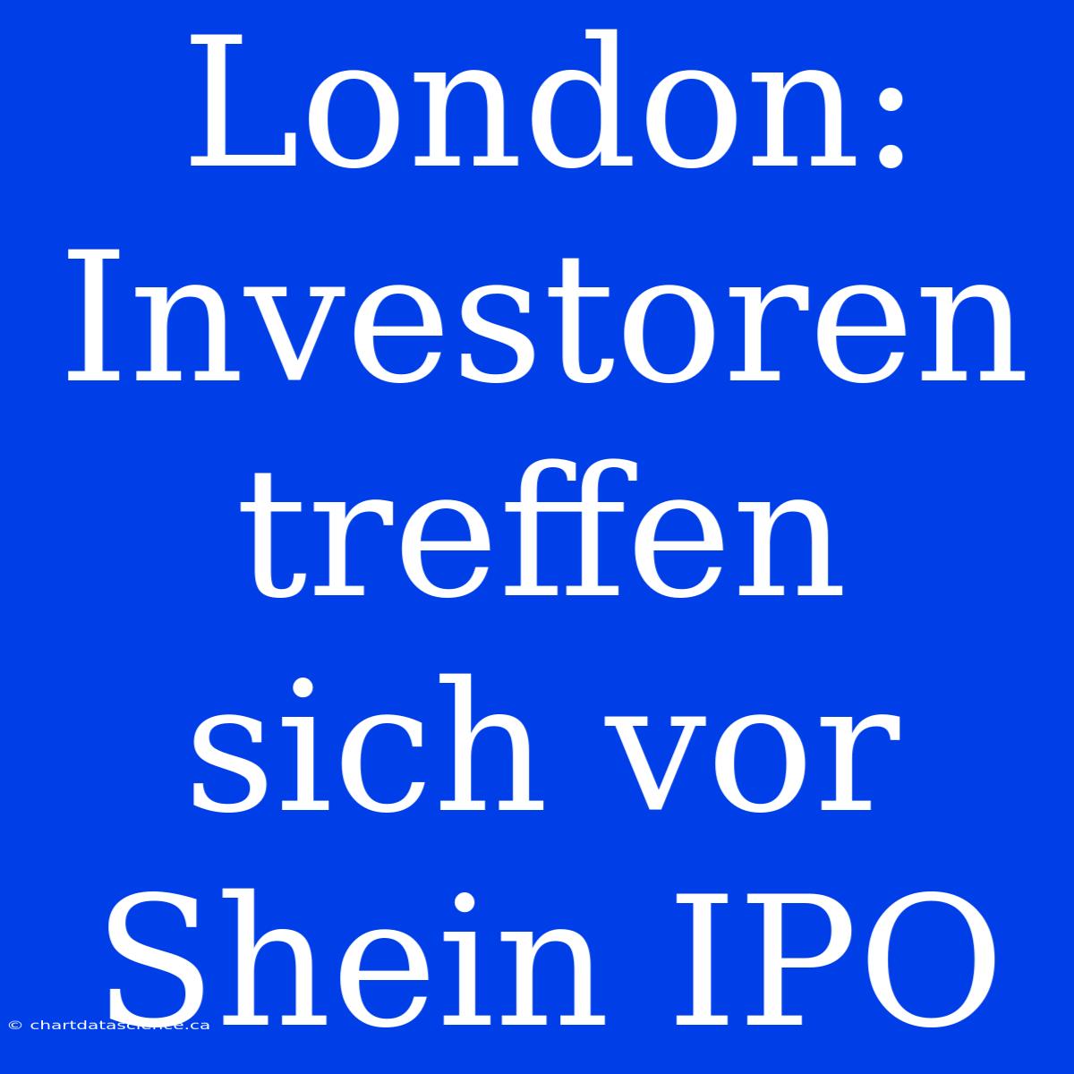 London: Investoren Treffen Sich Vor Shein IPO