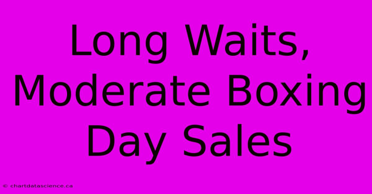 Long Waits, Moderate Boxing Day Sales