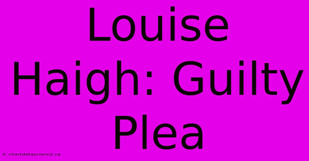 Louise Haigh: Guilty Plea