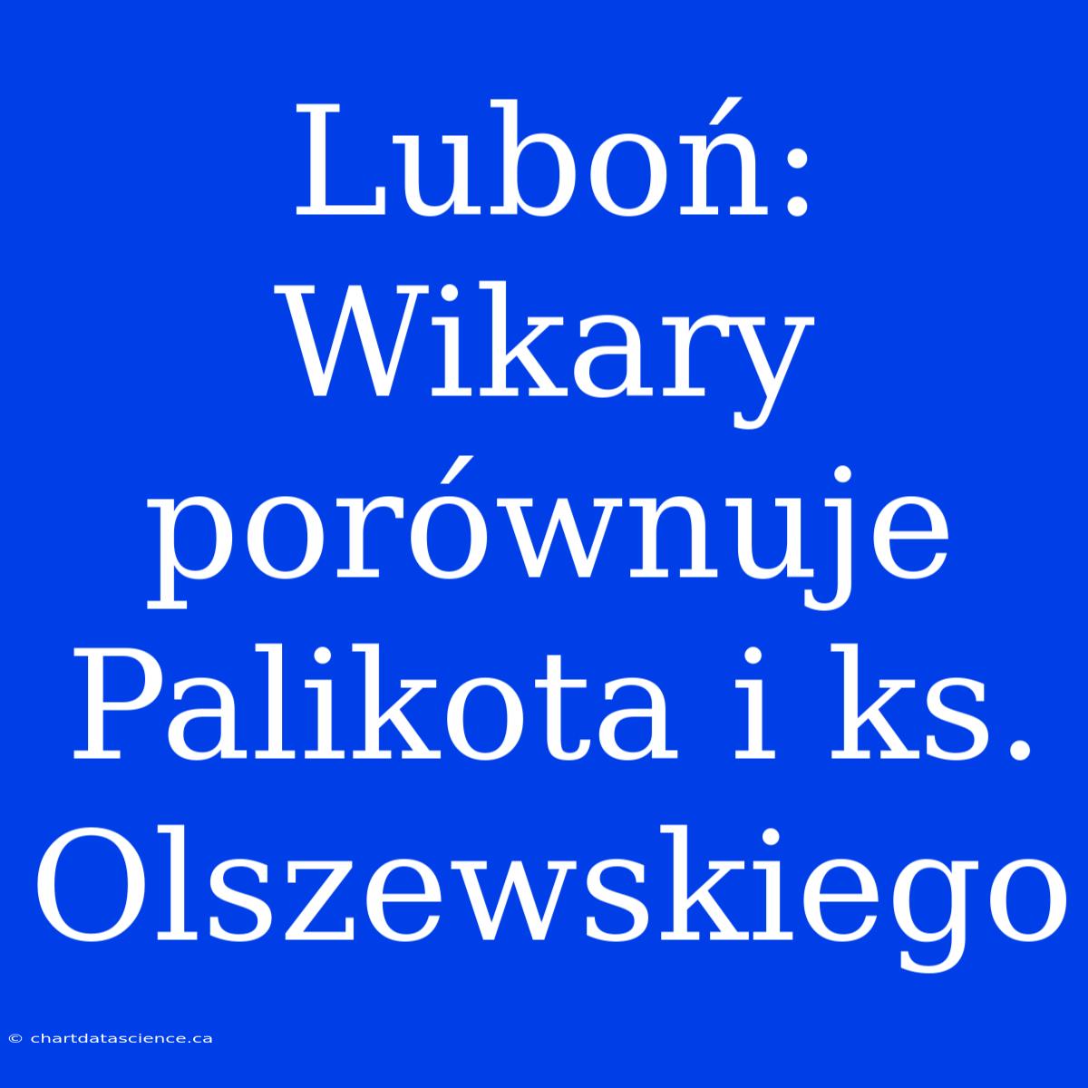 Luboń: Wikary Porównuje Palikota I Ks. Olszewskiego