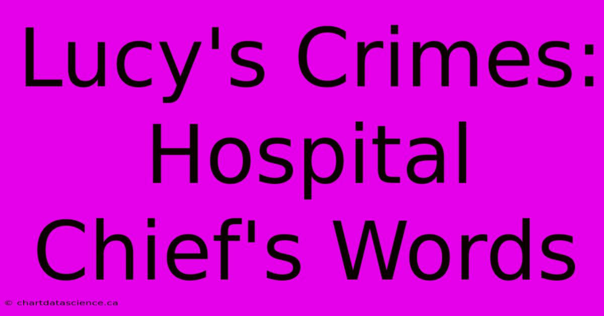 Lucy's Crimes: Hospital Chief's Words