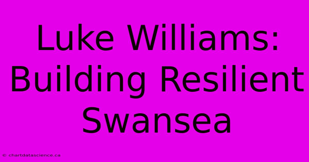 Luke Williams: Building Resilient Swansea