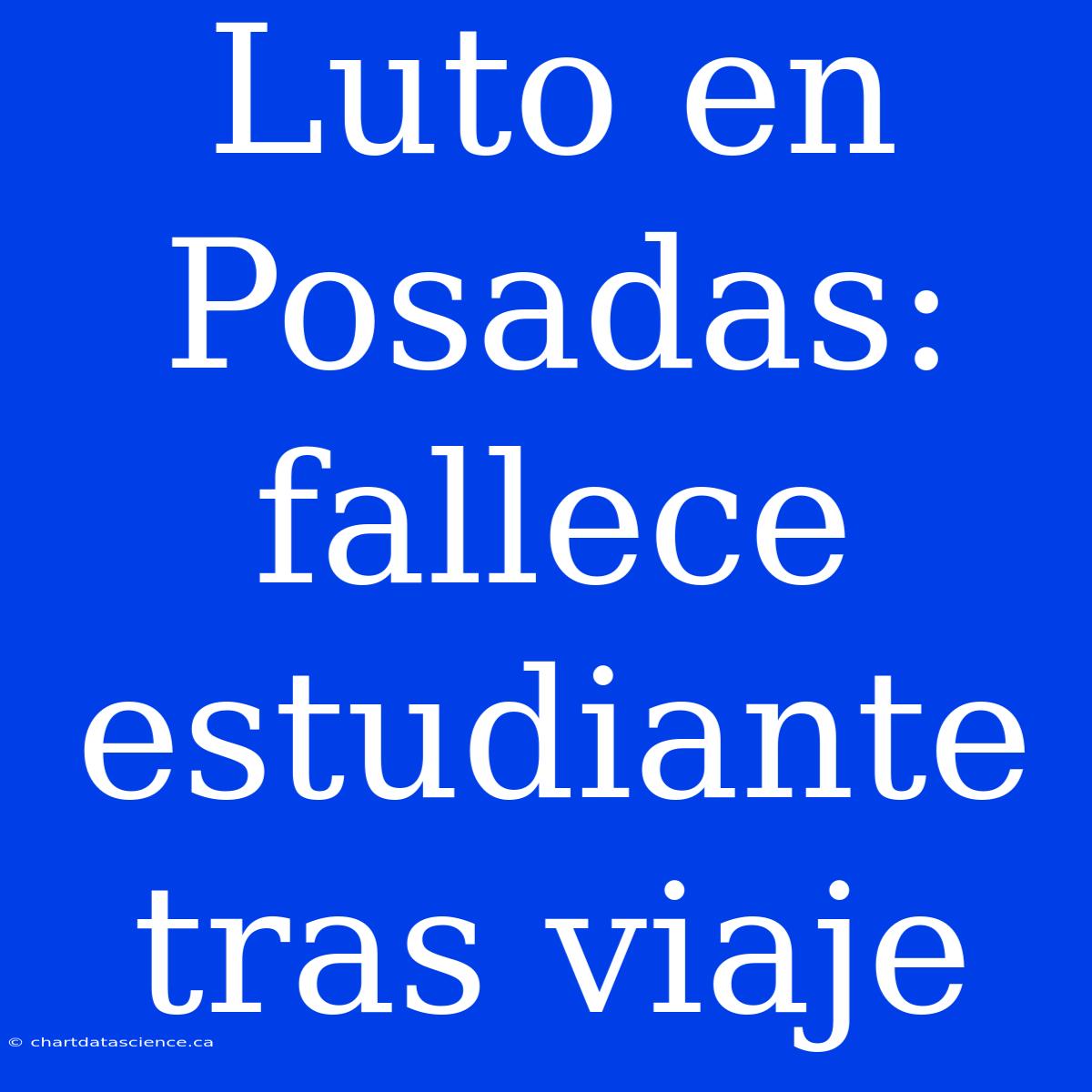 Luto En Posadas: Fallece Estudiante Tras Viaje