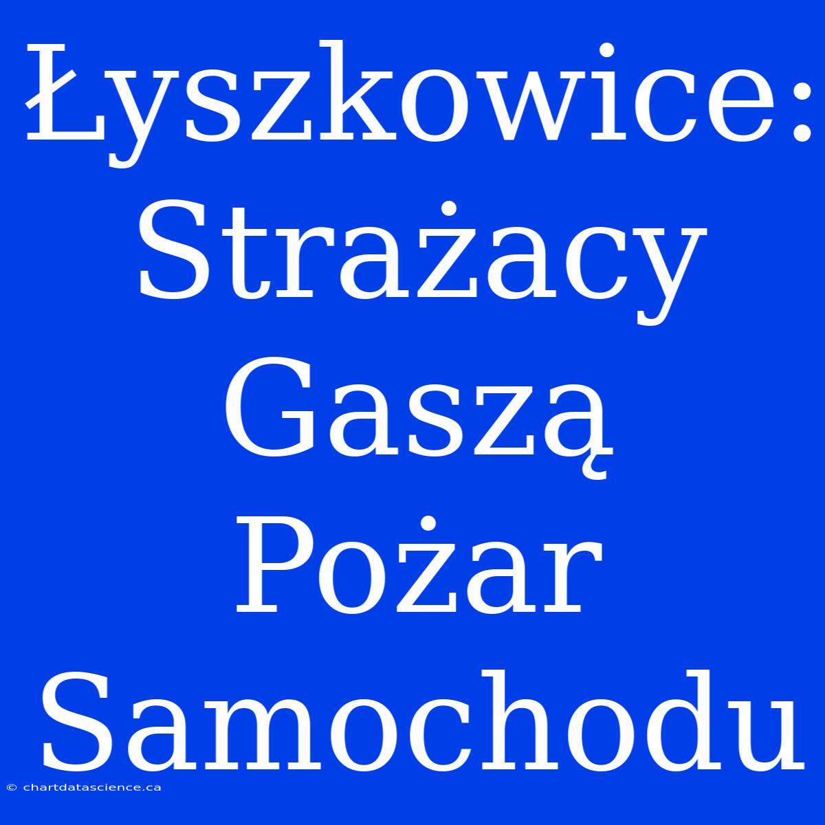 Łyszkowice: Strażacy Gaszą Pożar Samochodu