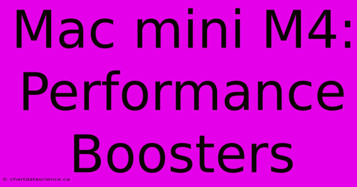 Mac Mini M4: Performance Boosters