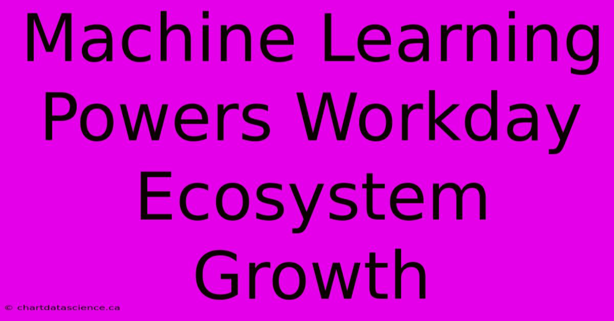 Machine Learning Powers Workday Ecosystem Growth