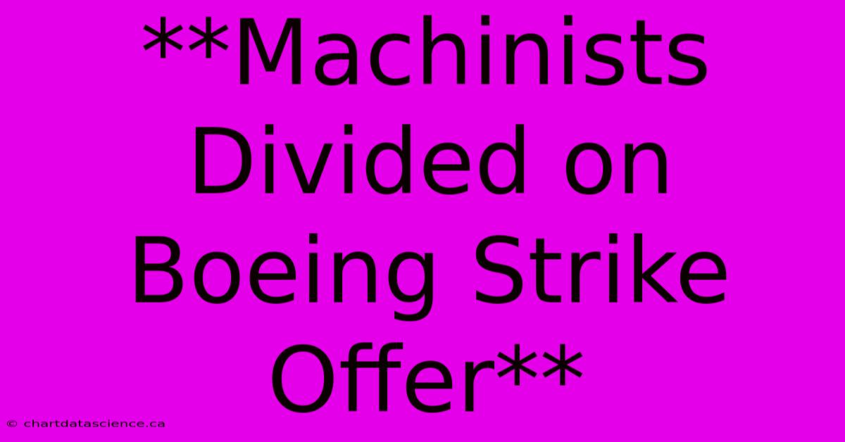 **Machinists Divided On Boeing Strike Offer**