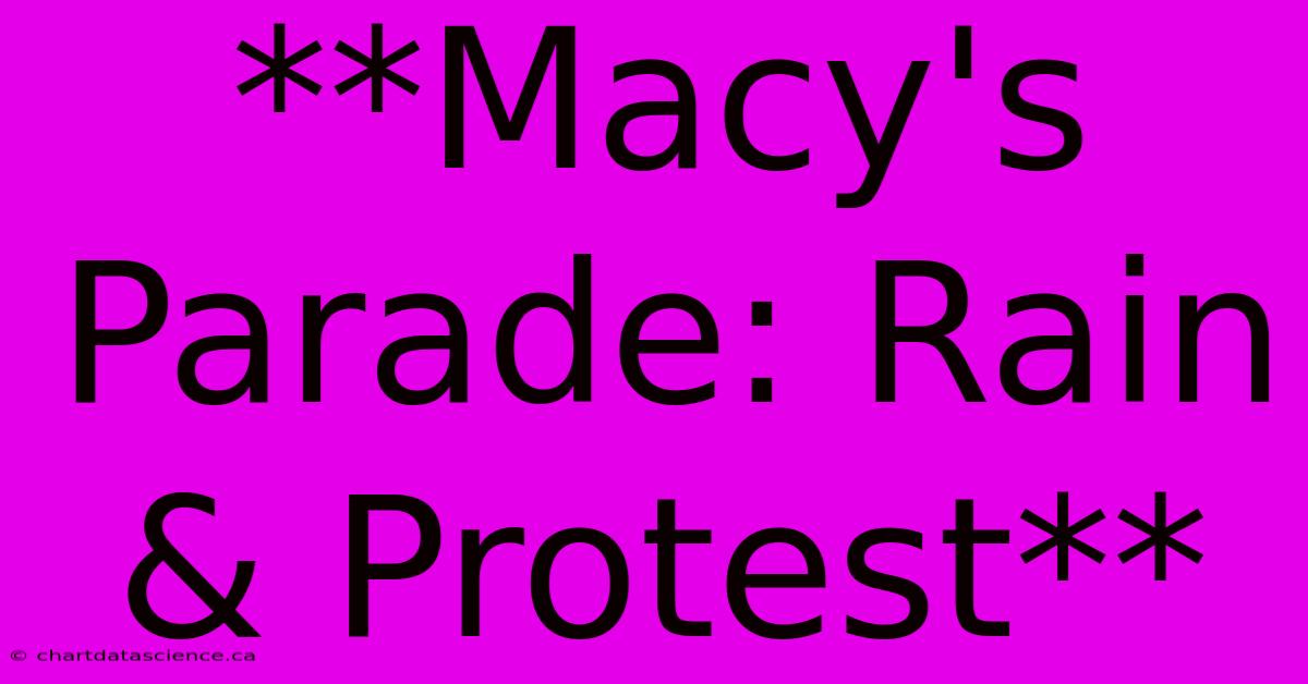 **Macy's Parade: Rain & Protest**