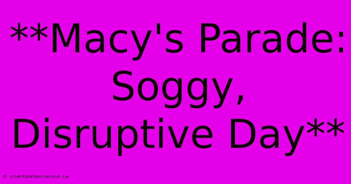 **Macy's Parade: Soggy, Disruptive Day**