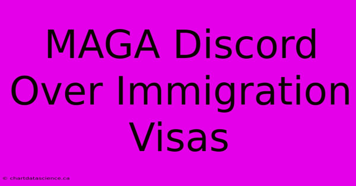 MAGA Discord Over Immigration Visas