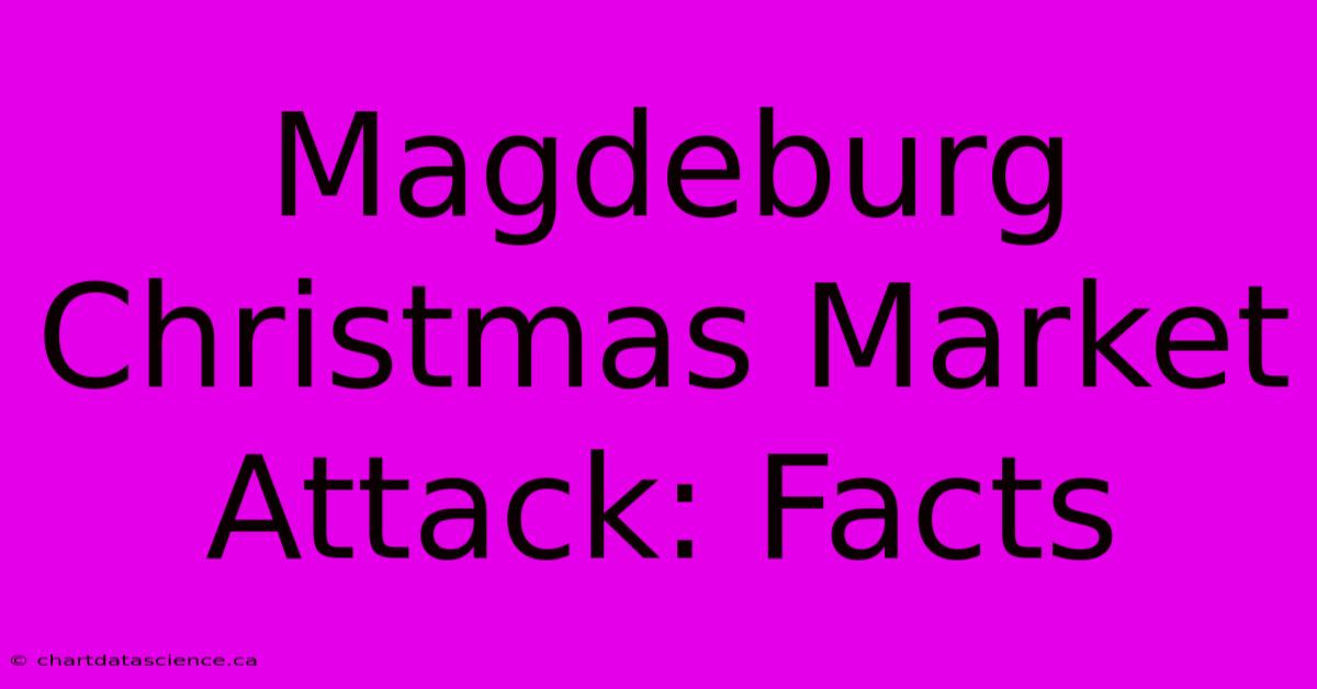 Magdeburg Christmas Market Attack: Facts