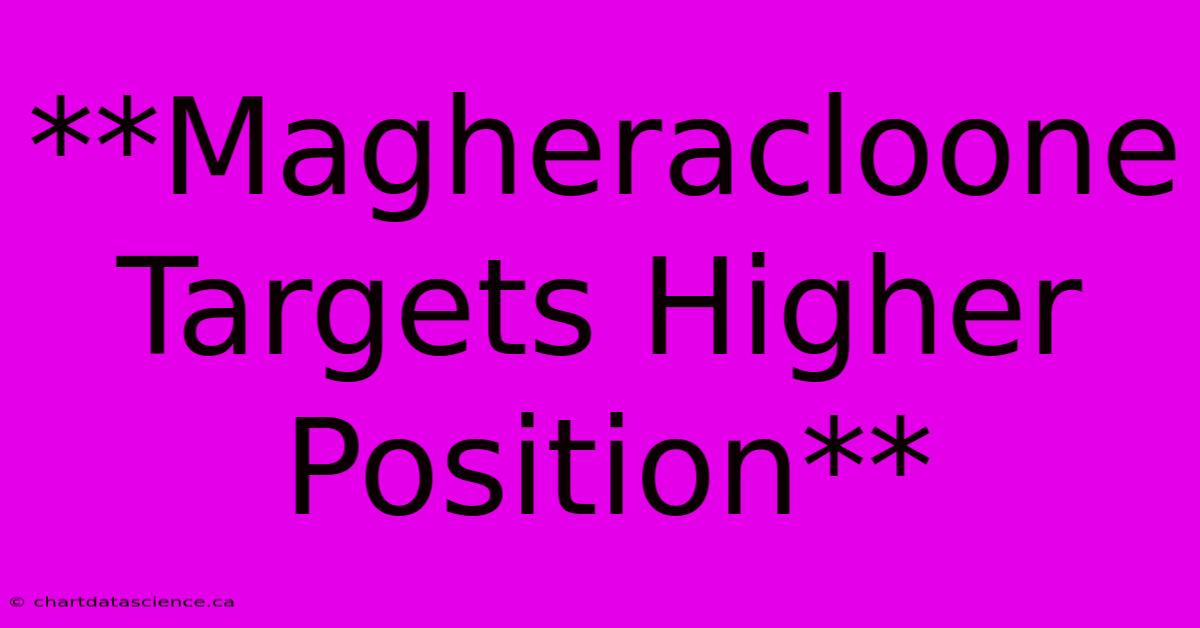 **Magheracloone Targets Higher Position**