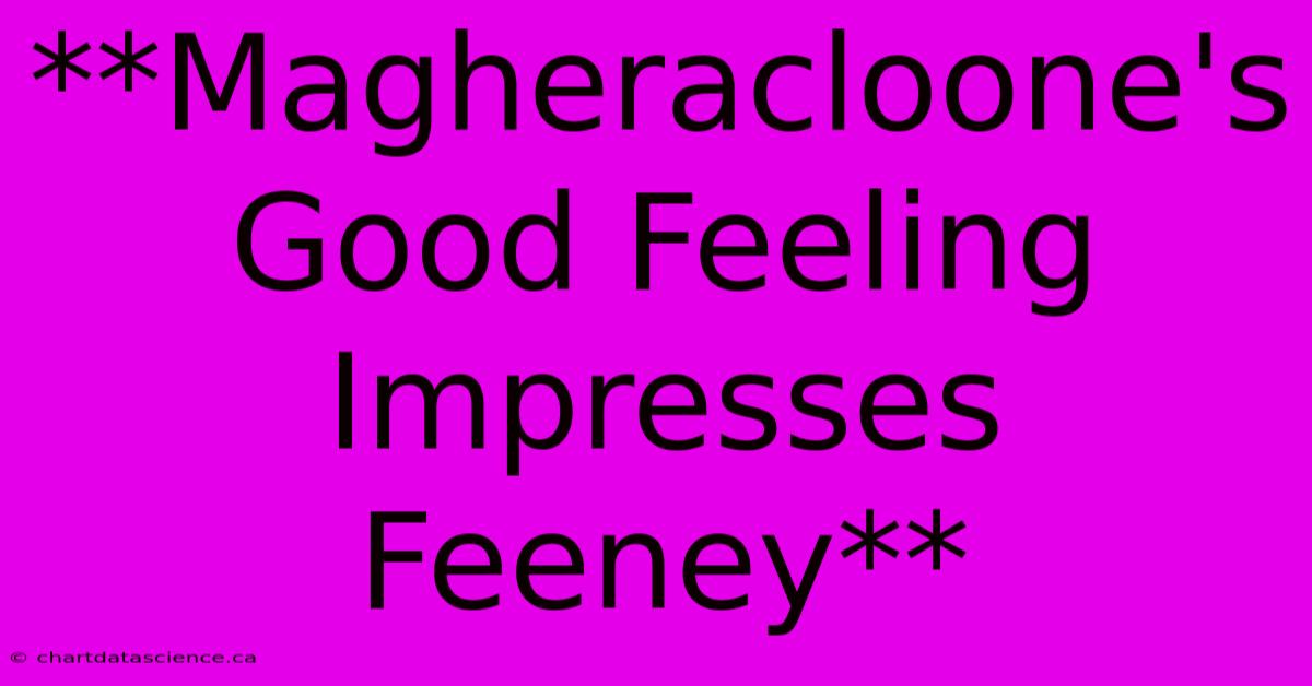 **Magheracloone's Good Feeling Impresses Feeney**