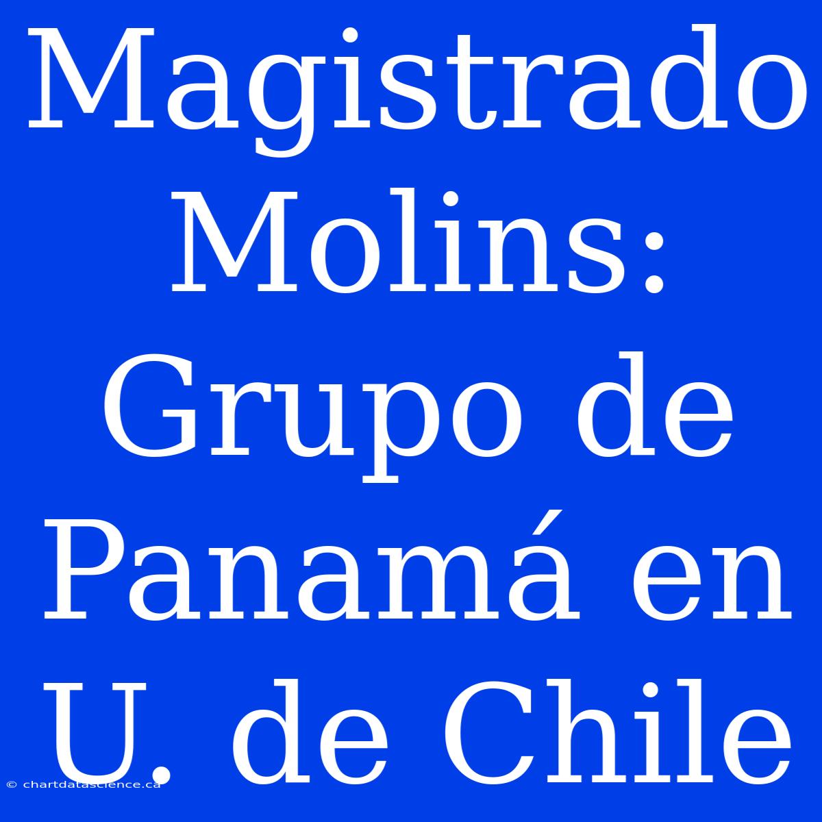 Magistrado Molins: Grupo De Panamá En U. De Chile