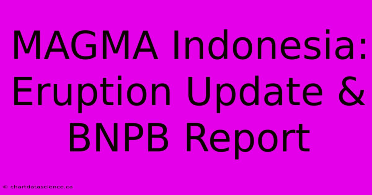 MAGMA Indonesia: Eruption Update & BNPB Report