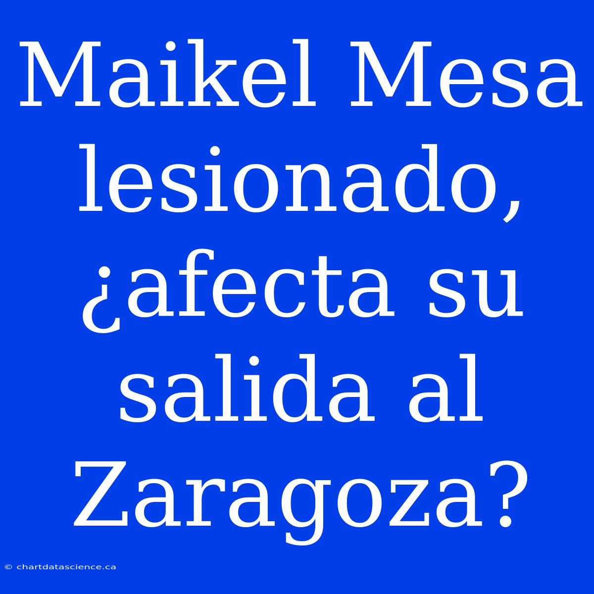 Maikel Mesa Lesionado, ¿afecta Su Salida Al Zaragoza?