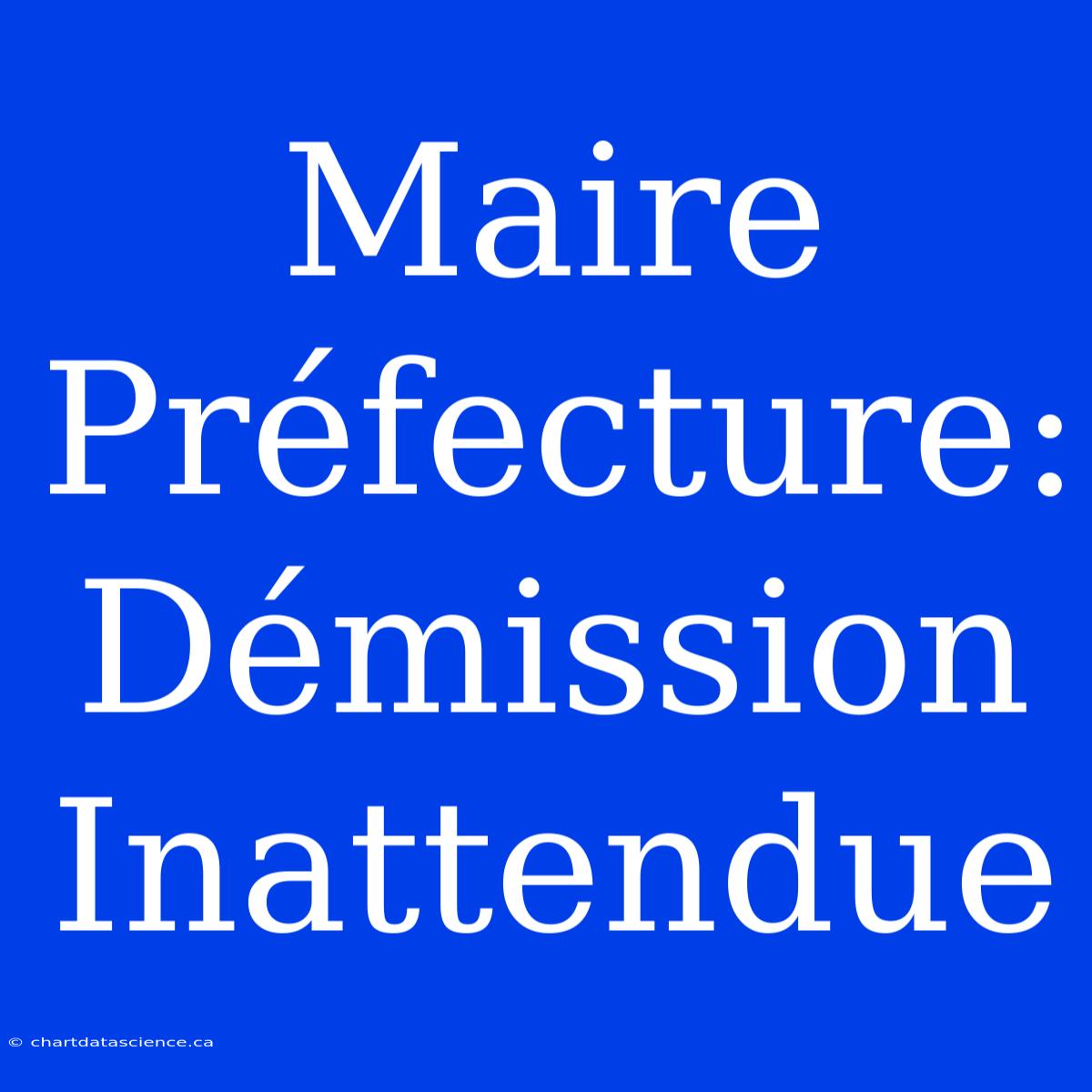 Maire Préfecture: Démission Inattendue