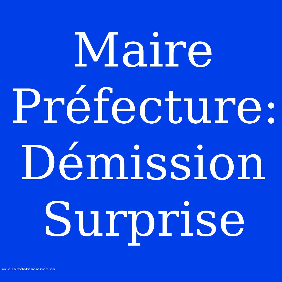 Maire Préfecture: Démission Surprise