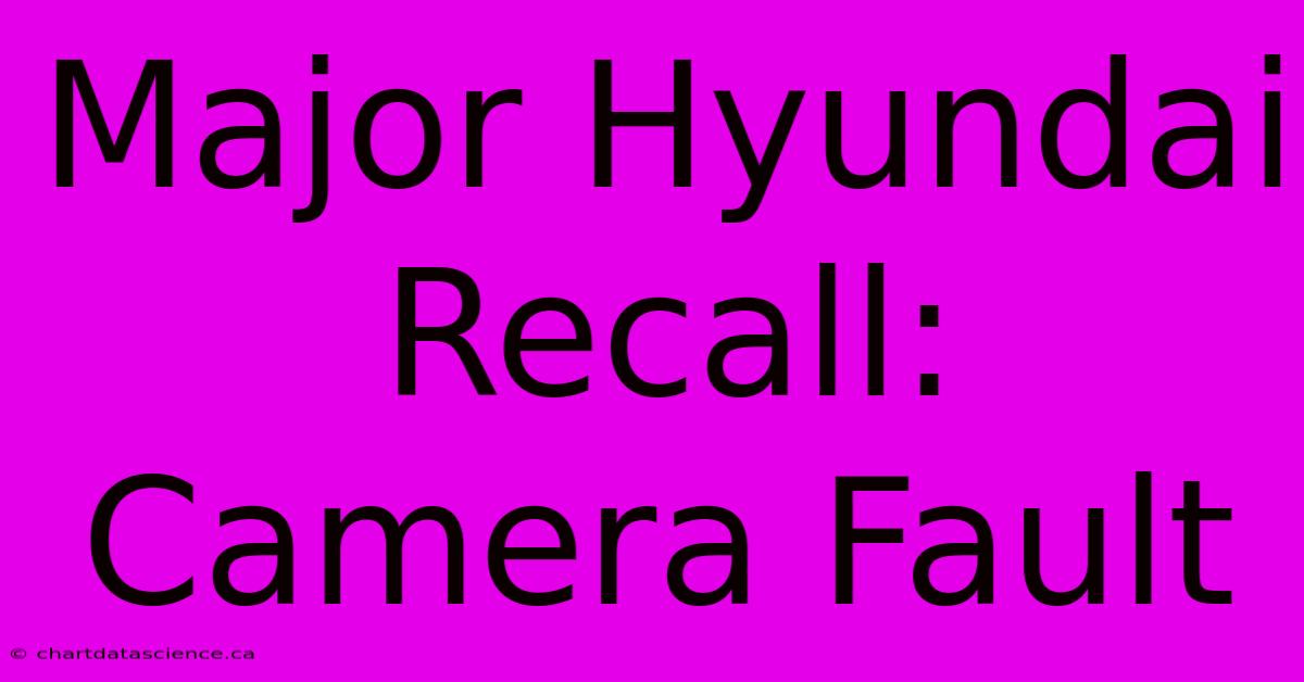 Major Hyundai Recall: Camera Fault