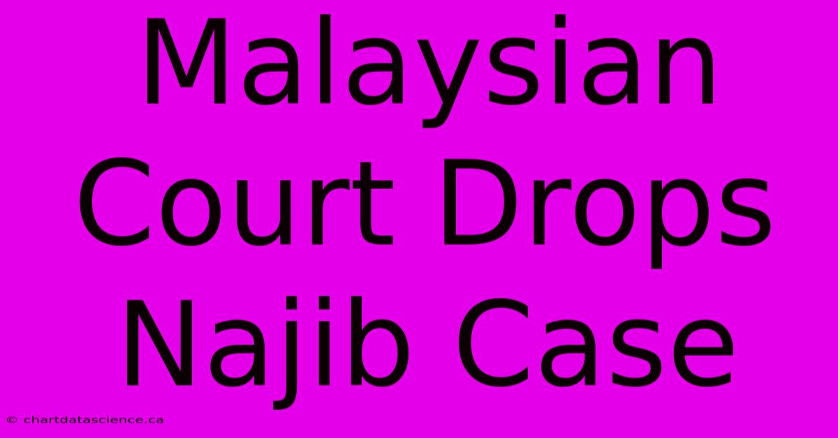 Malaysian Court Drops Najib Case