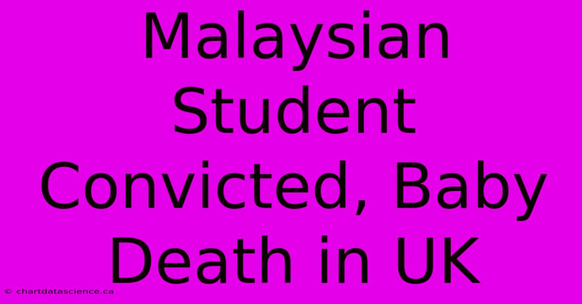 Malaysian Student Convicted, Baby Death In UK