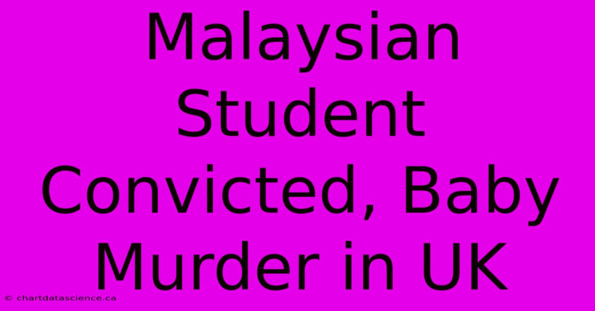 Malaysian Student Convicted, Baby Murder In UK