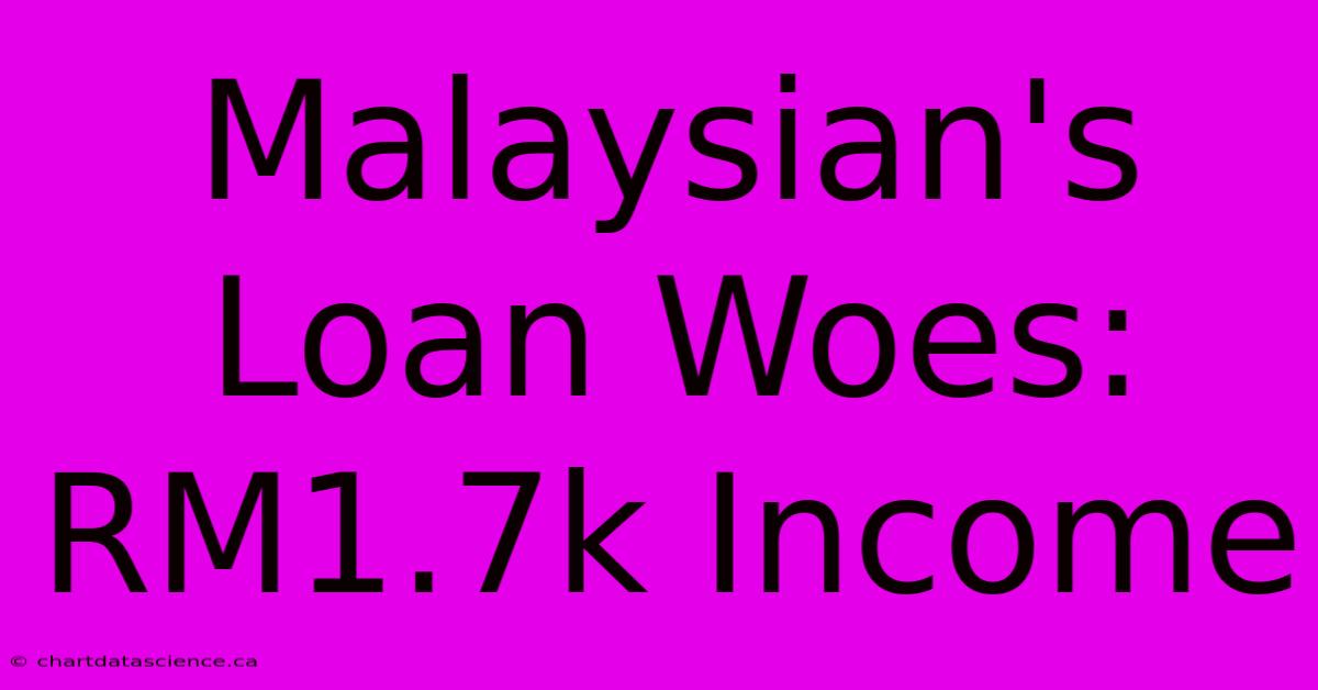 Malaysian's Loan Woes: RM1.7k Income