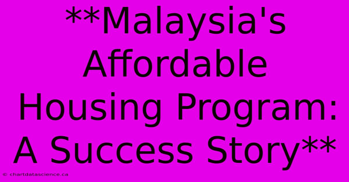 **Malaysia's Affordable Housing Program: A Success Story**