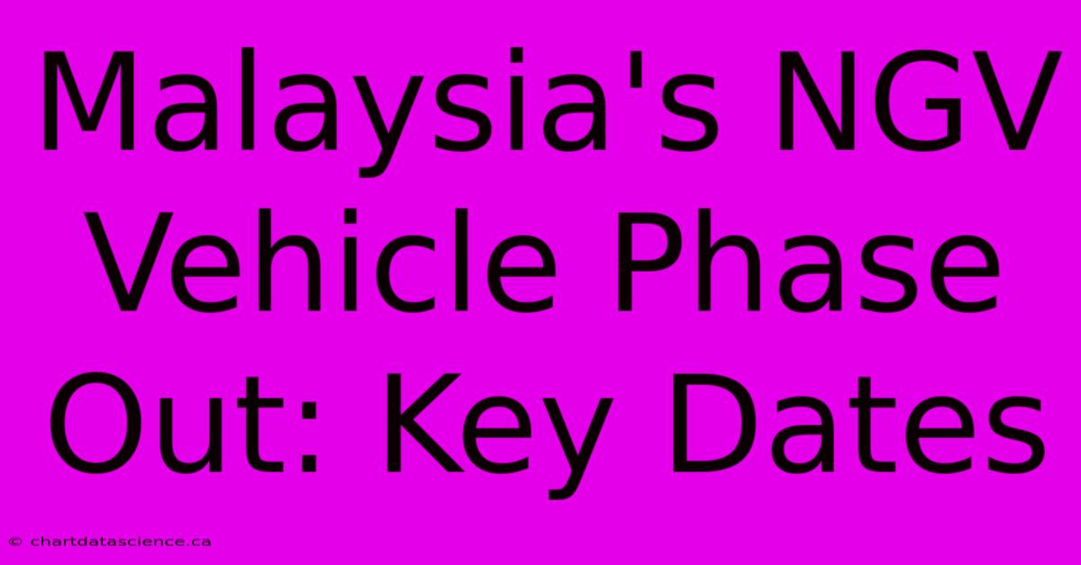 Malaysia's NGV Vehicle Phase Out: Key Dates