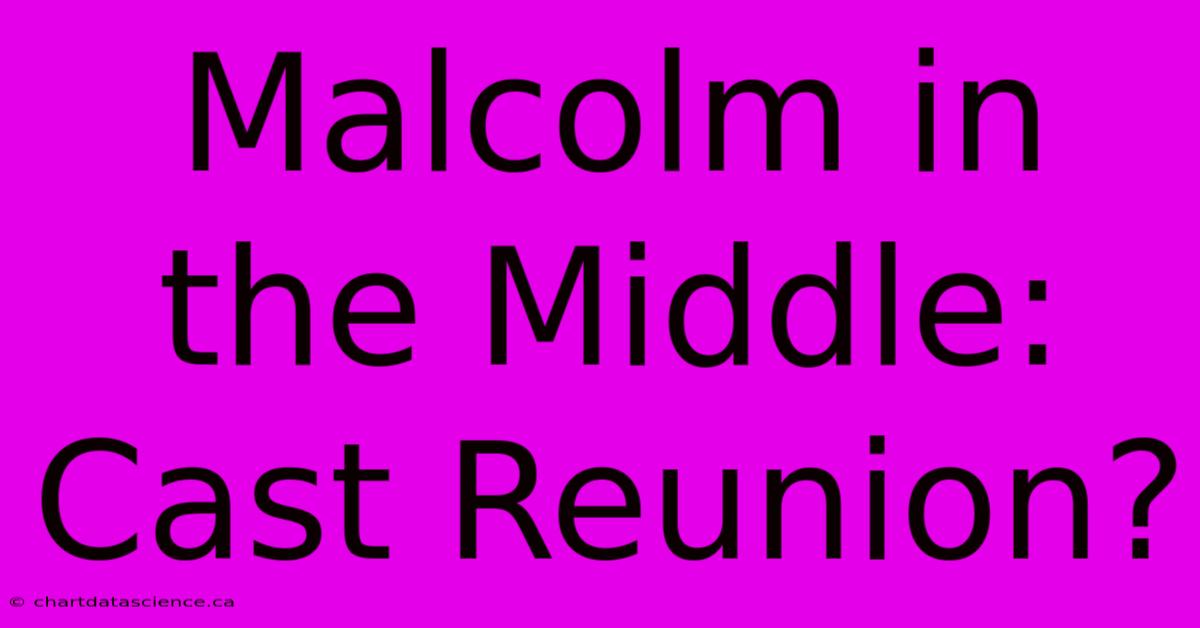 Malcolm In The Middle:  Cast Reunion?