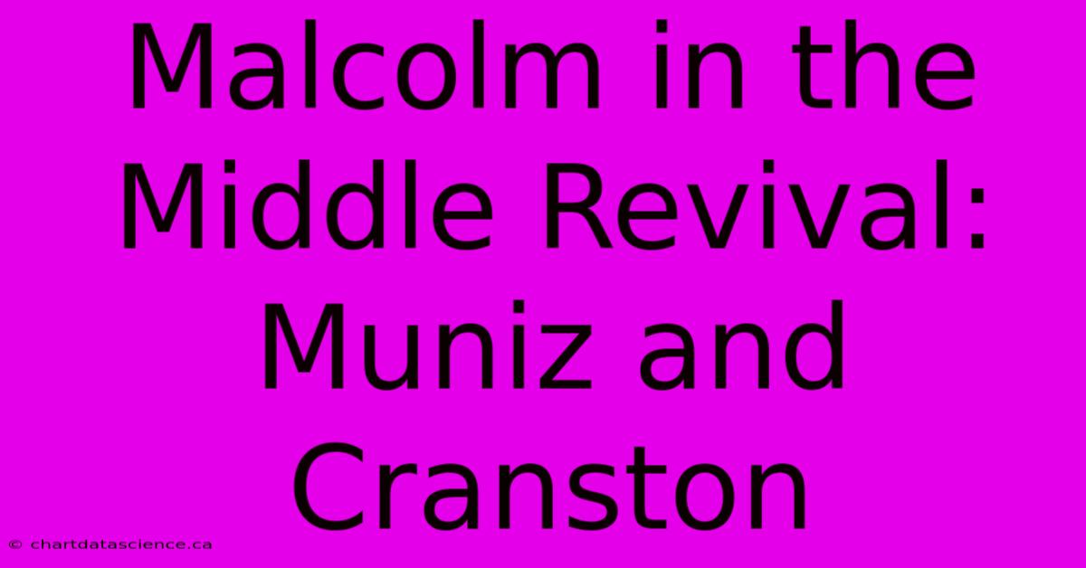 Malcolm In The Middle Revival:  Muniz And Cranston