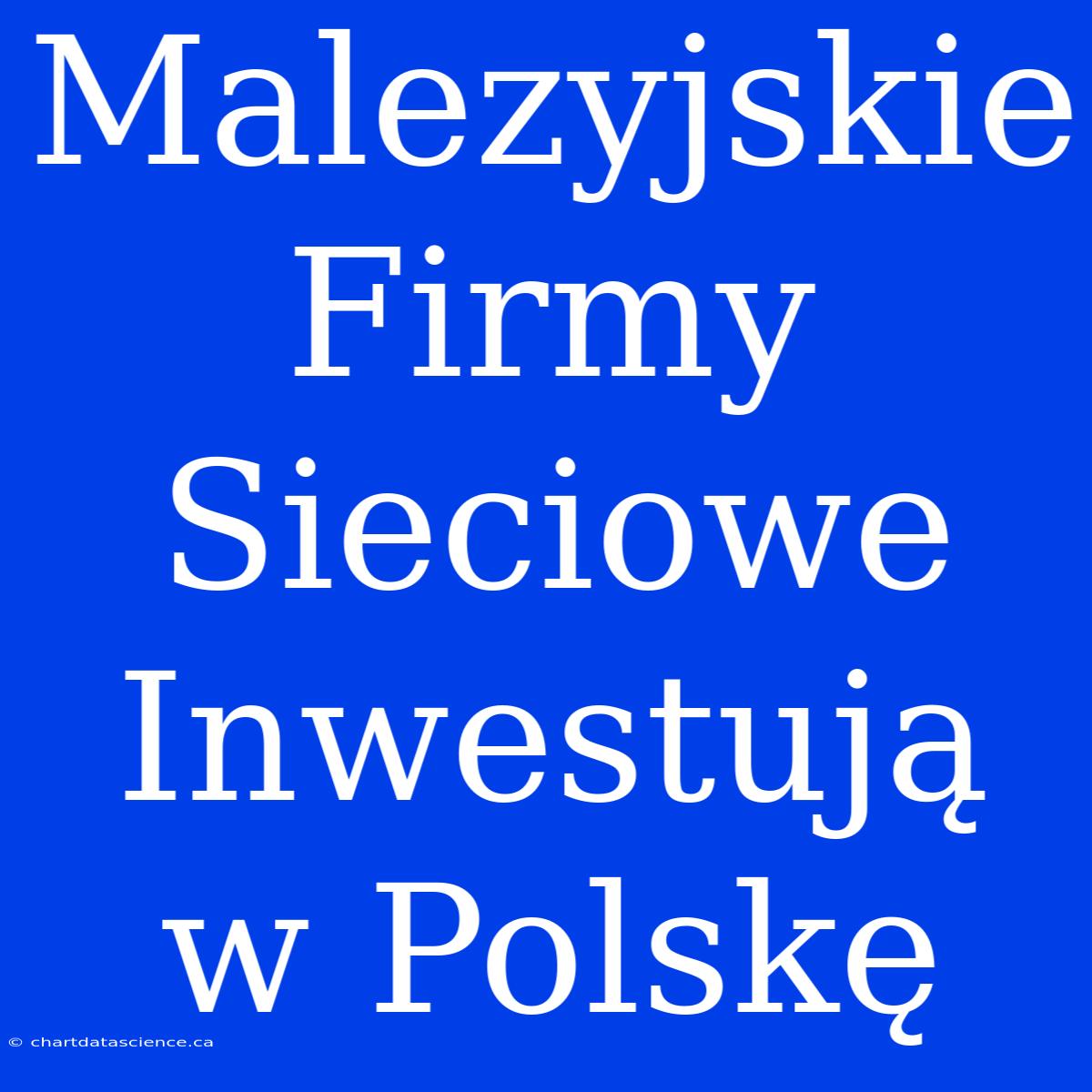 Malezyjskie Firmy Sieciowe Inwestują W Polskę