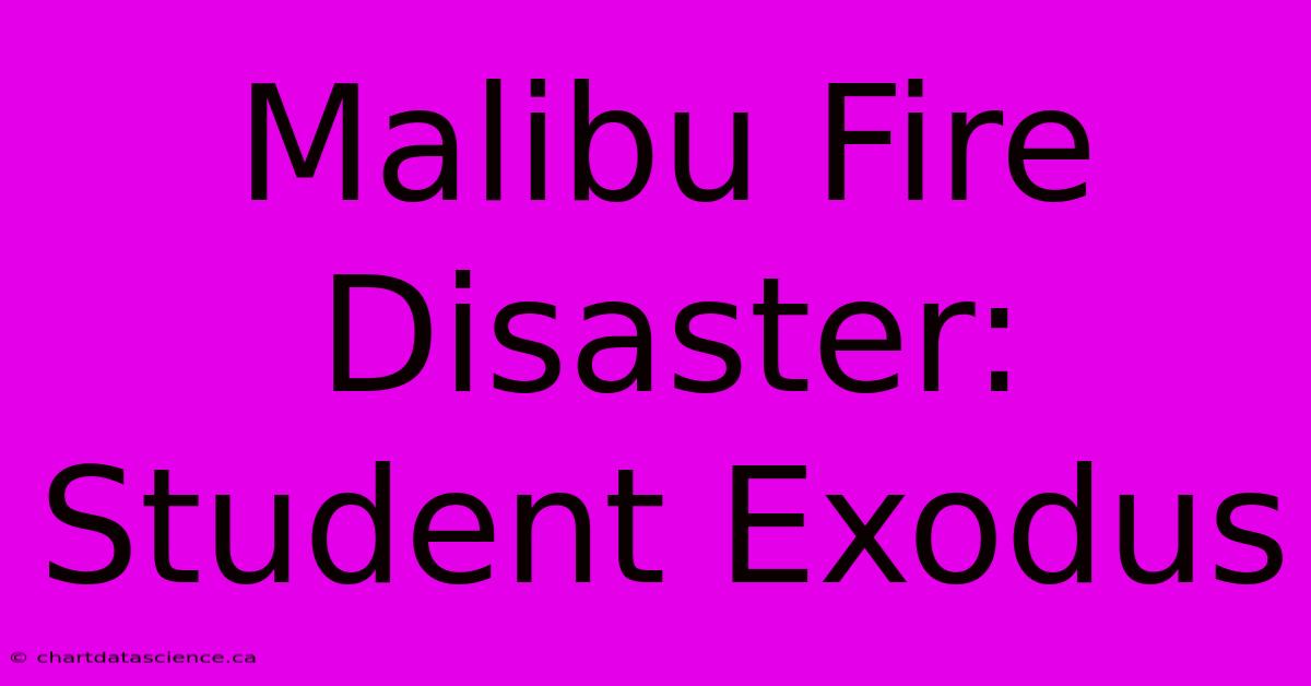 Malibu Fire Disaster: Student Exodus