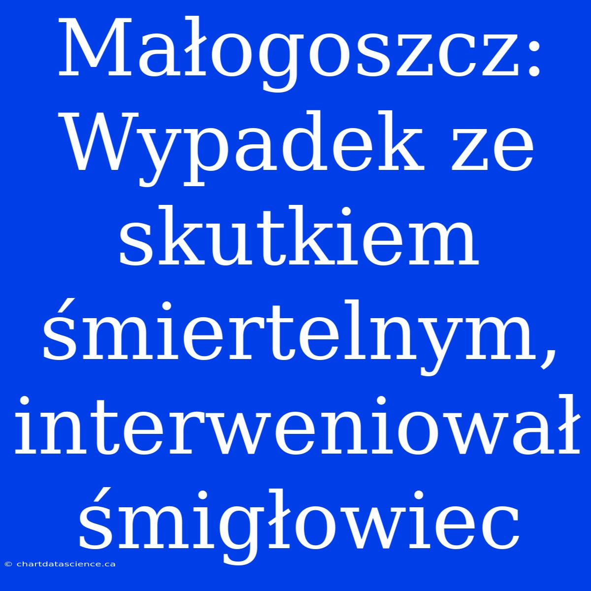 Małogoszcz: Wypadek Ze Skutkiem Śmiertelnym, Interweniował Śmigłowiec