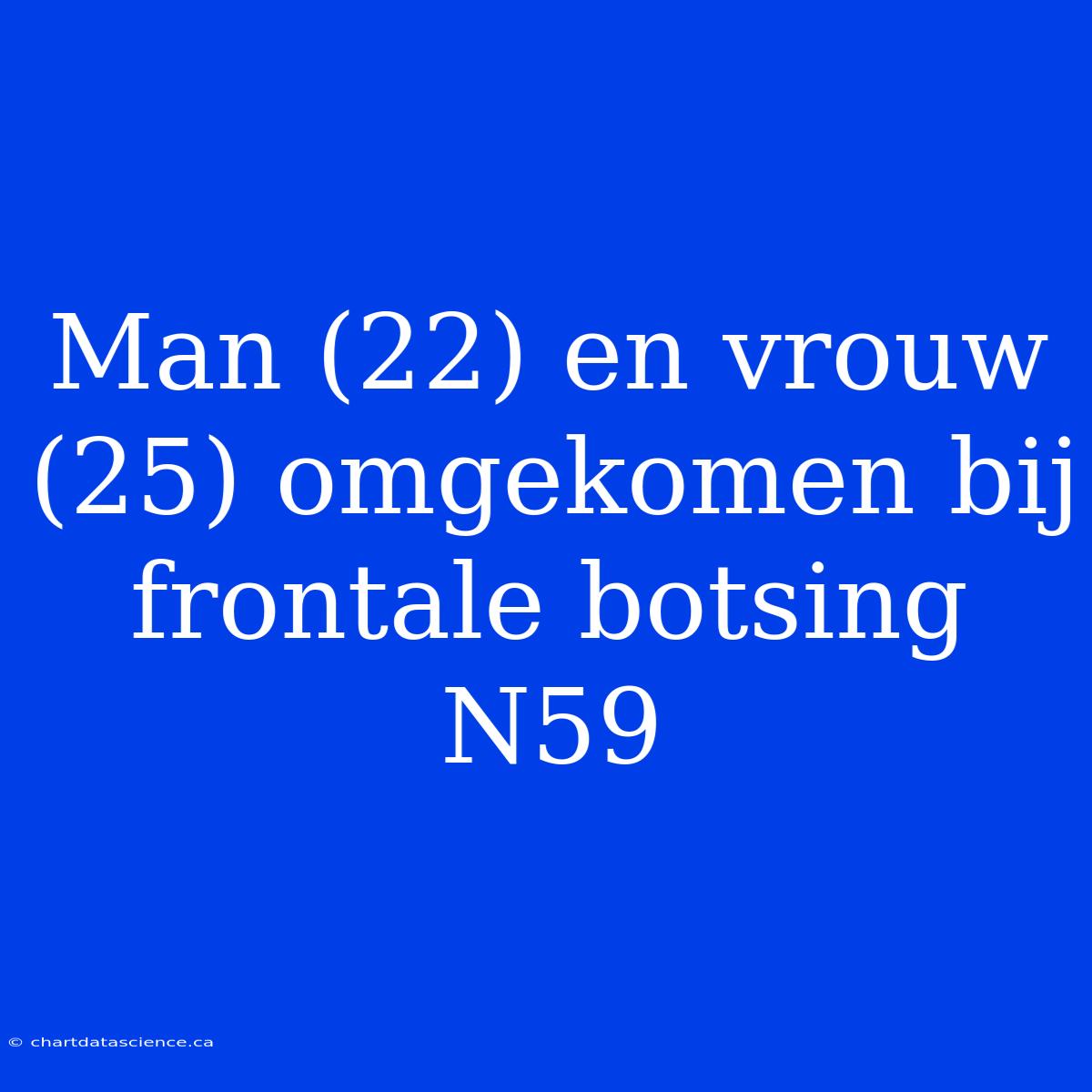 Man (22) En Vrouw (25) Omgekomen Bij Frontale Botsing N59