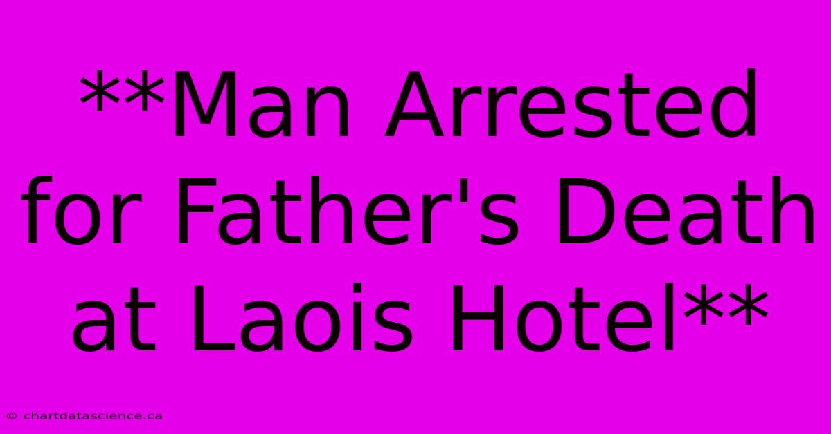 **Man Arrested For Father's Death At Laois Hotel**