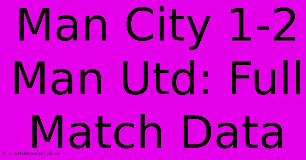 Man City 1-2 Man Utd: Full Match Data