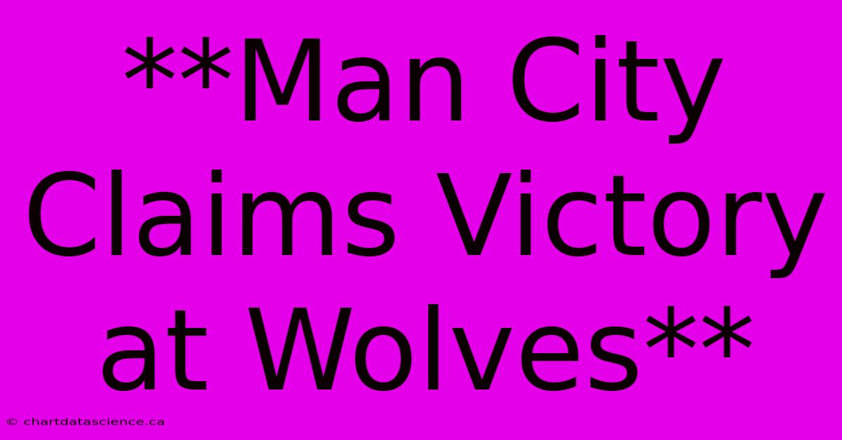 **Man City Claims Victory At Wolves**