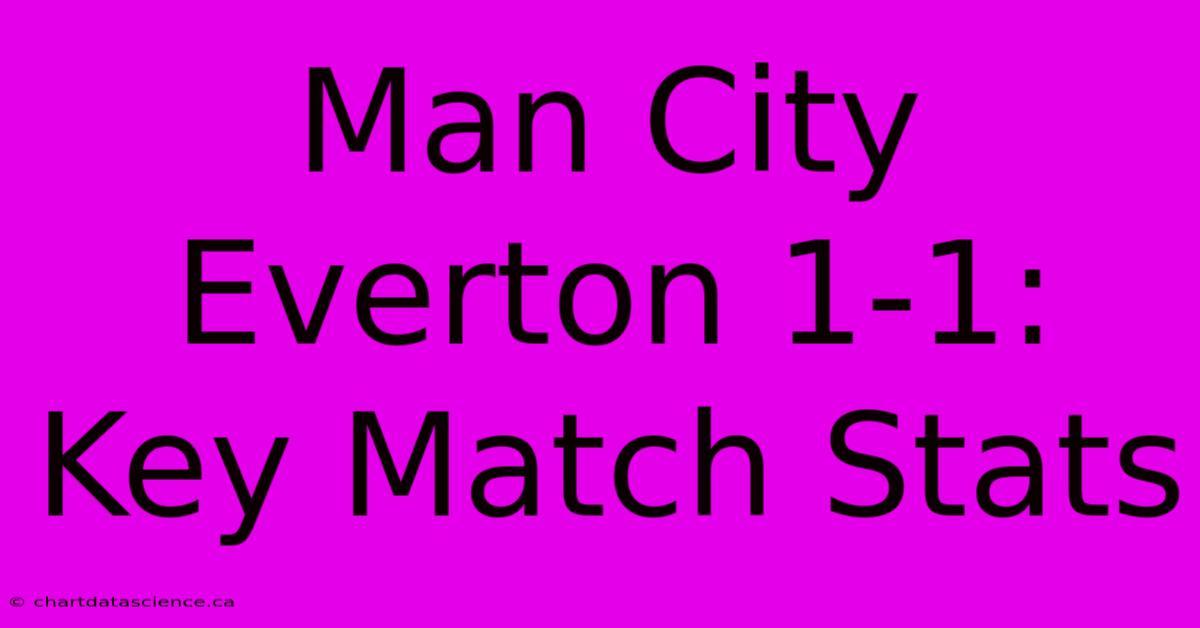 Man City Everton 1-1: Key Match Stats