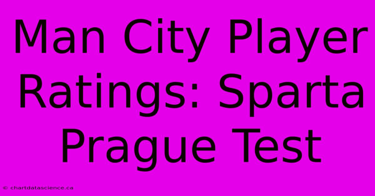 Man City Player Ratings: Sparta Prague Test